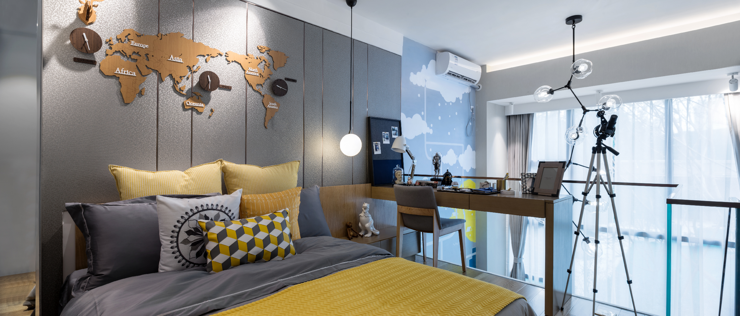 龍湖九里晴川-現(xiàn)代簡約-臥室設(shè)計效果圖