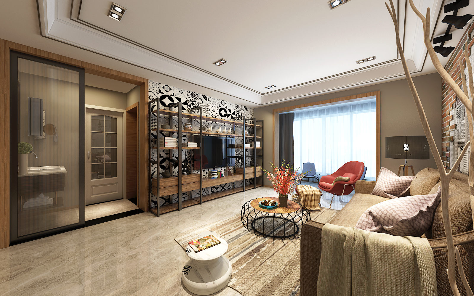 龍湖九里晴川-現(xiàn)代簡約-臥室設計效果圖